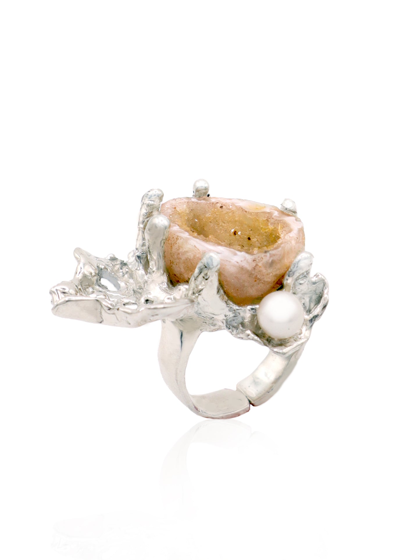 Agate Geode Ring, Currently on display at Lewis Gallery