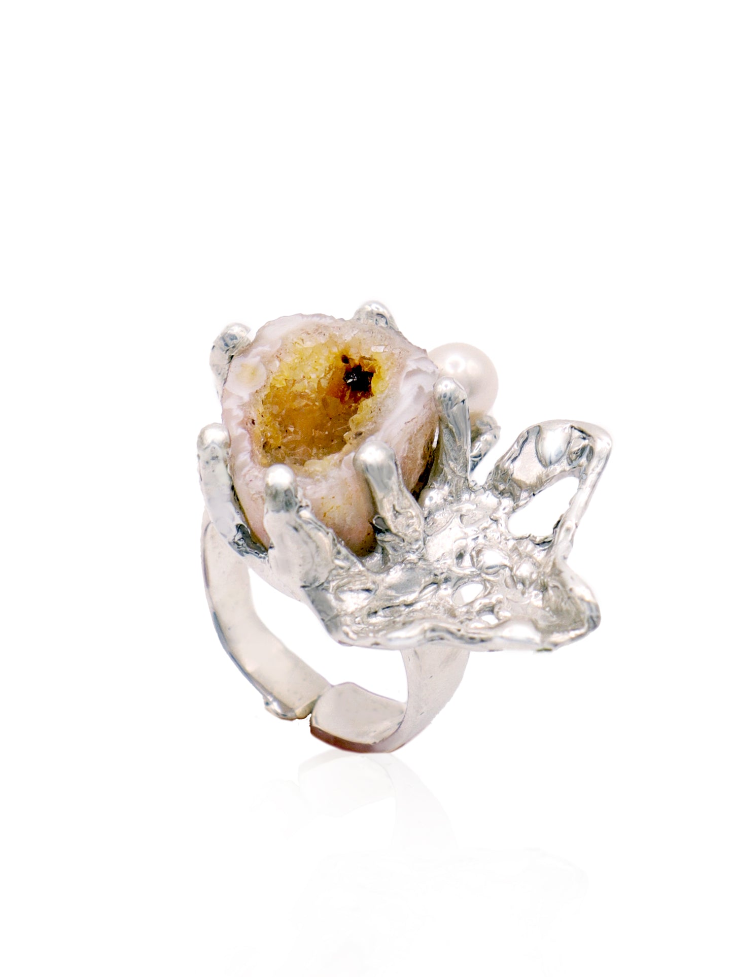 Agate Geode Ring, Currently on display at Lewis Gallery
