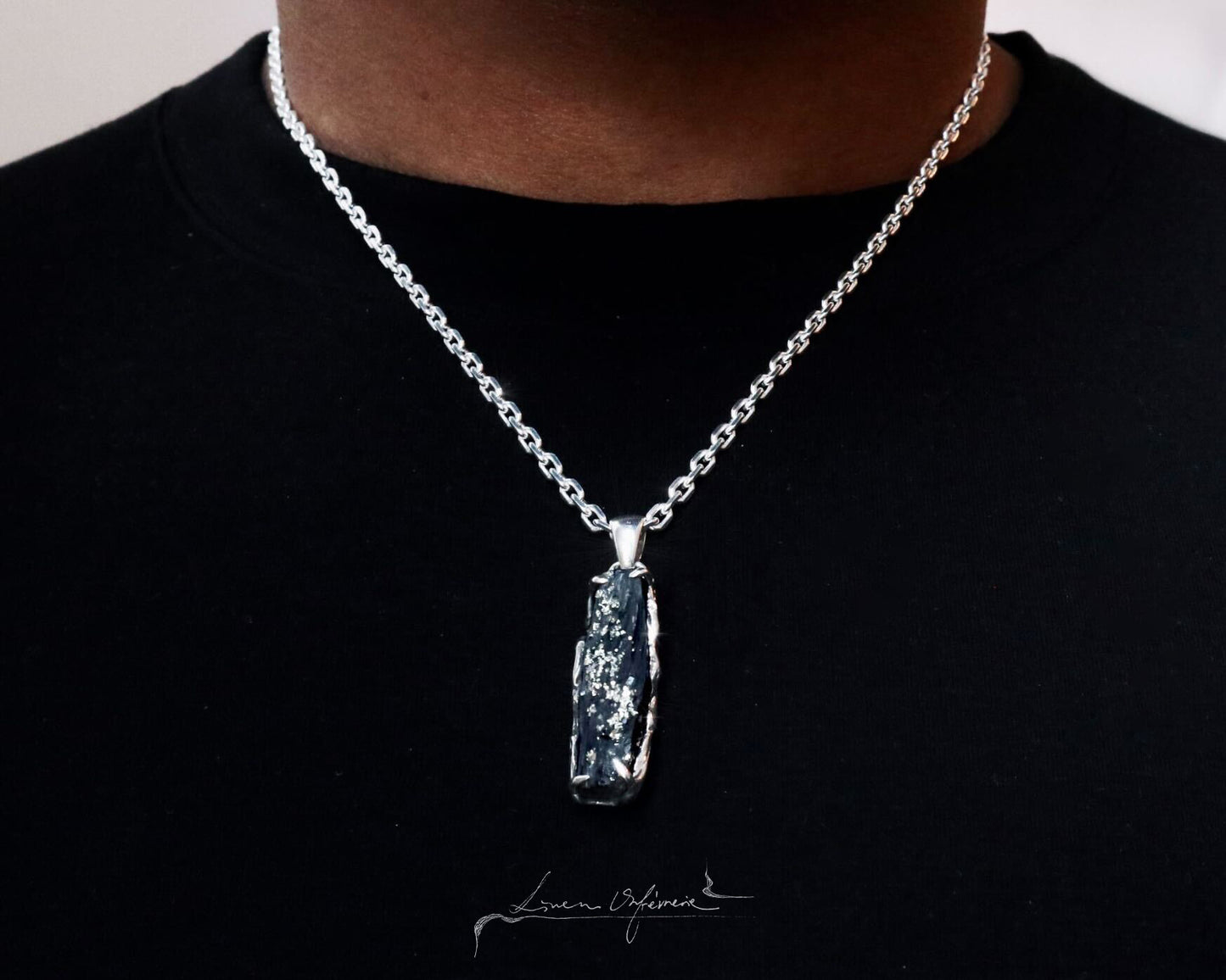 Pyrite in Slate Necklace