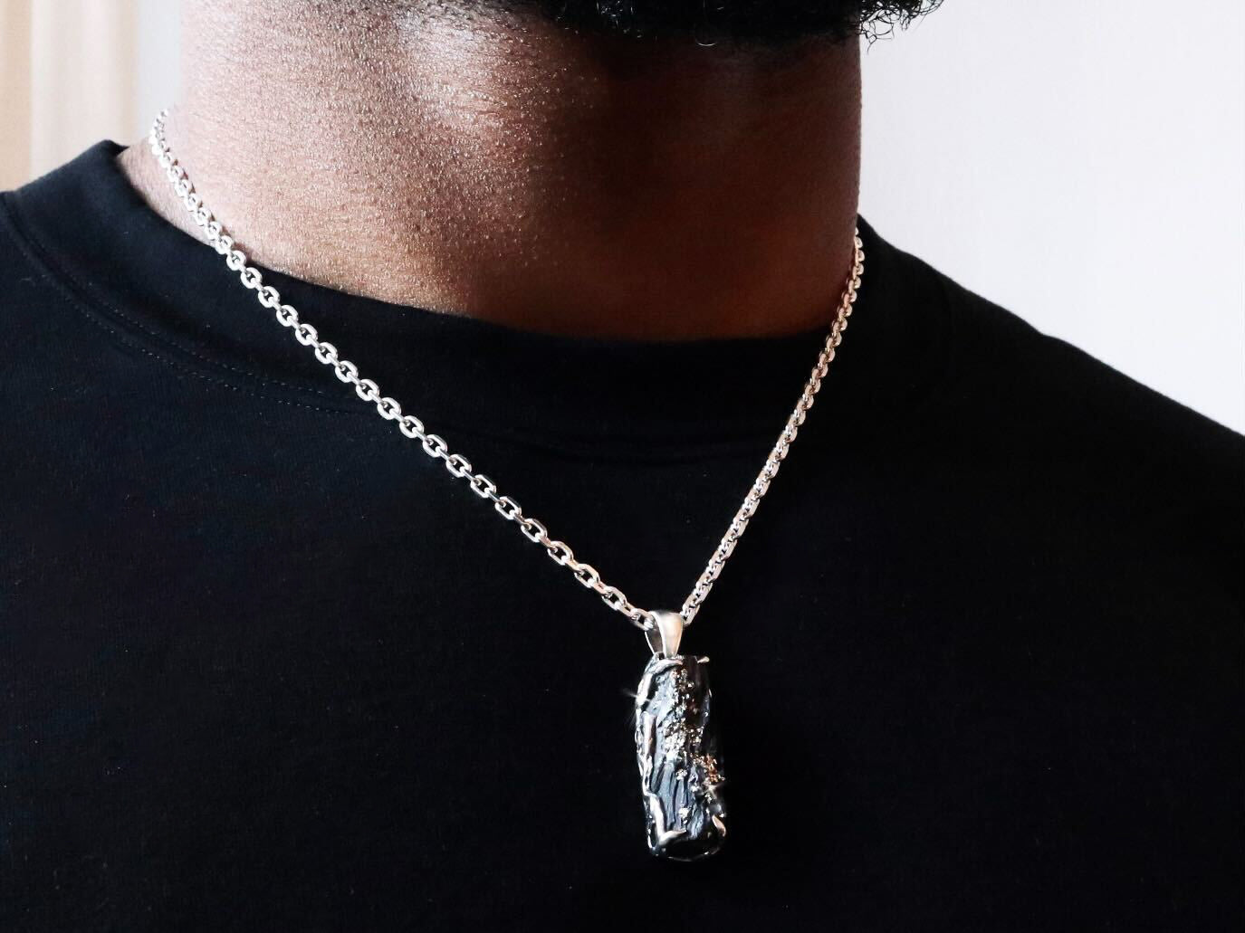 Pyrite in Slate Necklace