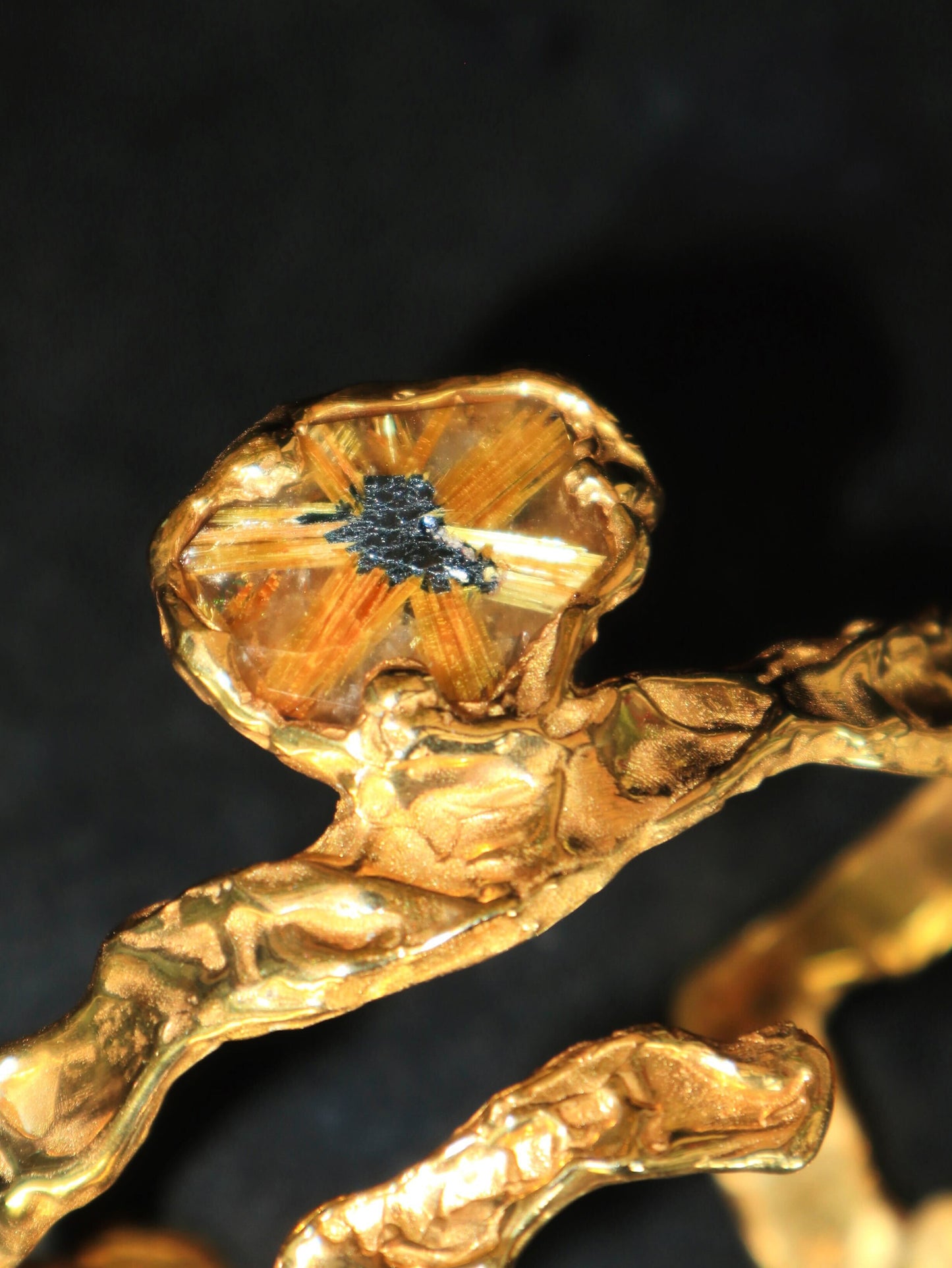 Star Rutilated Quartz Cuff Bracelet