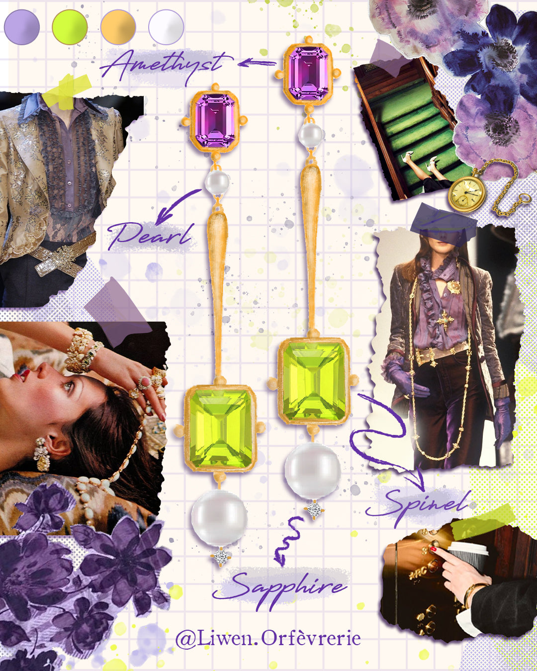 Violet Mist Earrings - As Seen On Grammy's