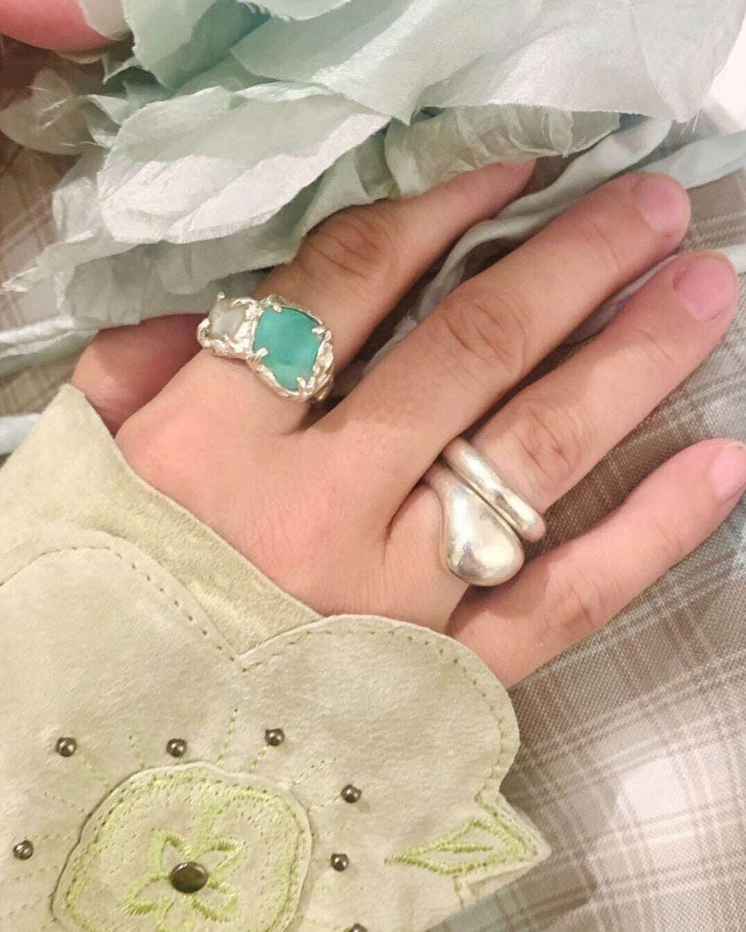 Gaspé Tide Ring - Aqua