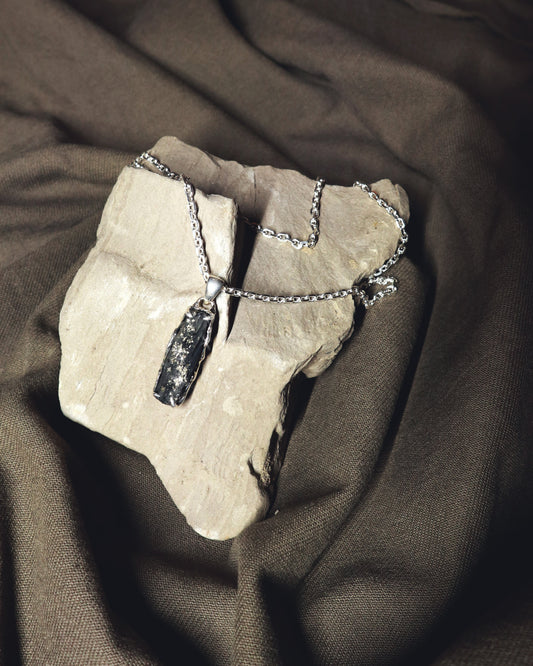 Pyrite in Slate Necklace