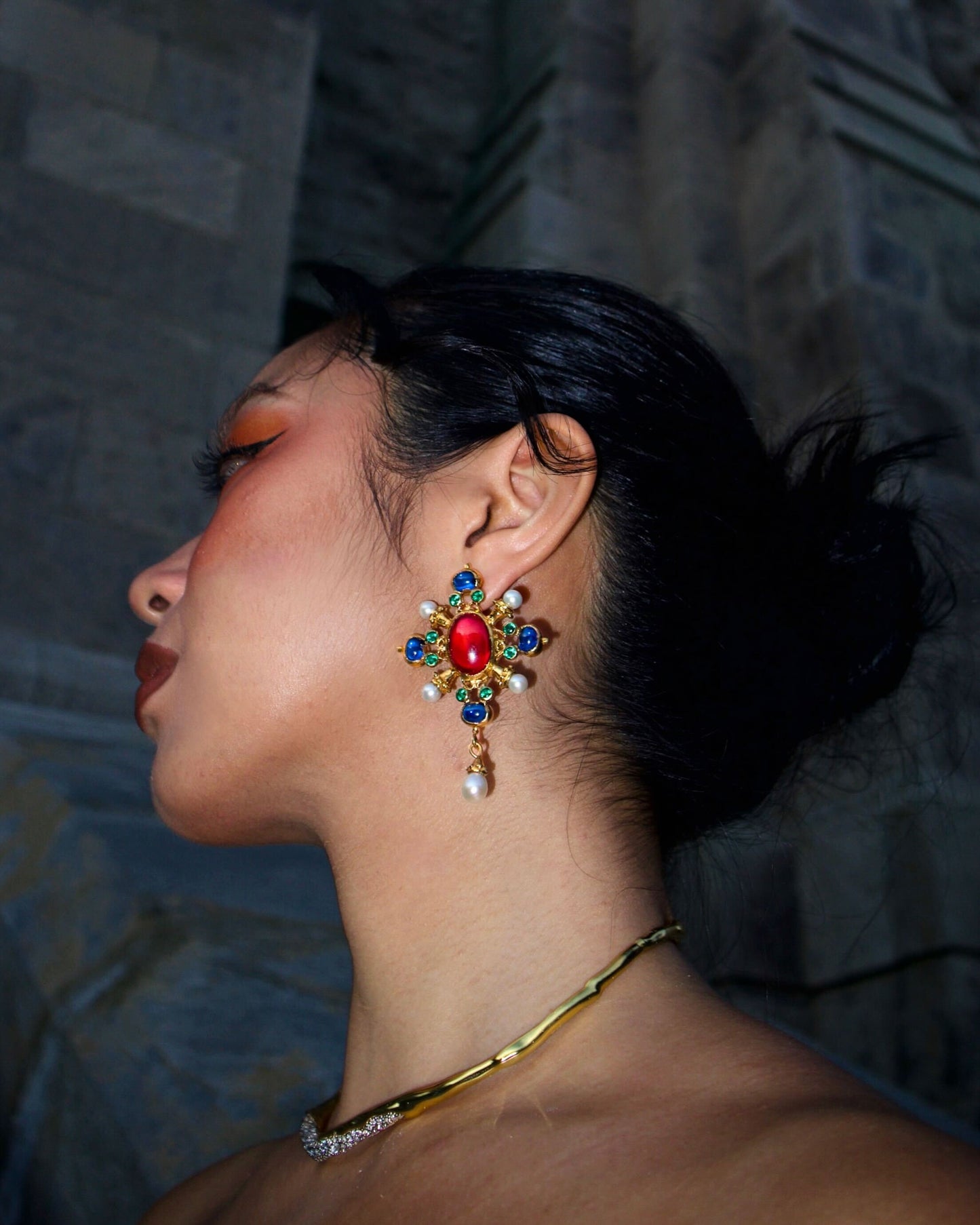 Ruby Throne Earrings