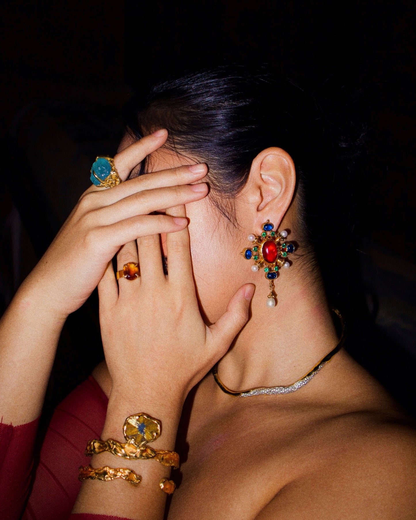 Ruby Throne Earrings